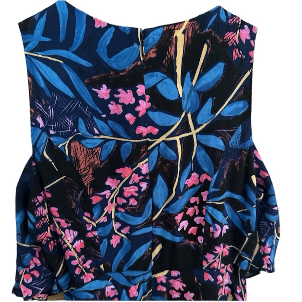 Anthropologie Maeve Elia Multicolor Floral Cold Shoulder Swing Dress - Picture 9 of 11